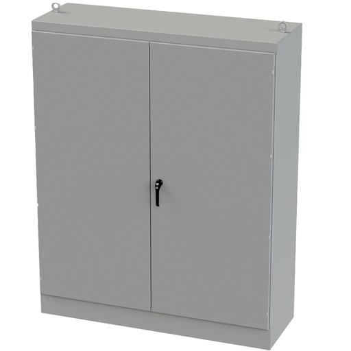 [SCE-907224FSD] NEMA 12 Enclosure, Free Standing, 90" H x 72" W x 24" D, 304 Stainless Steel