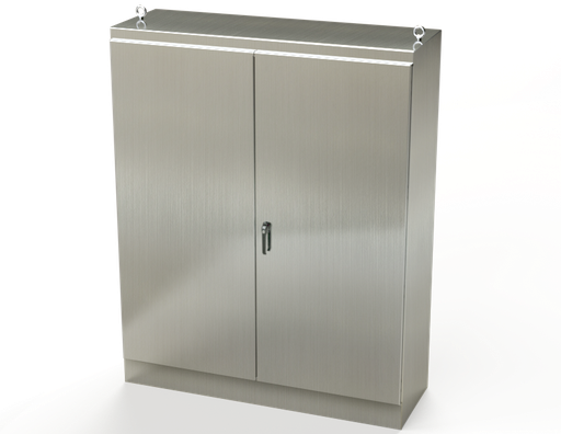 [SCE-907224SSFSD] NEMA 12 Enclosure, Free Standing, 90" H x 72" W x 24" D, 304 Stainless Steel