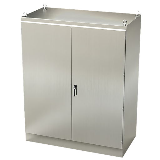 [SCE-907236SSFSD] NEMA 12 Enclosure, Free Standing, 90" H x 72" W x 36" D, 304 Stainless Steel