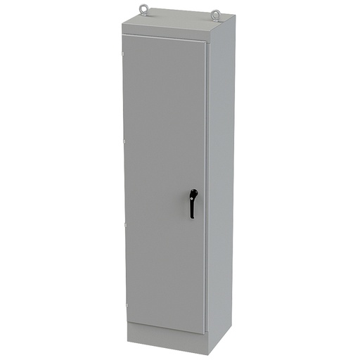 [SCE-90EL2420FS] NEMA 3R, 4, 12 Enclosure, Free Standing, 90" H x 24" W x 20" D, Carbon Steel, Powder Coat gray