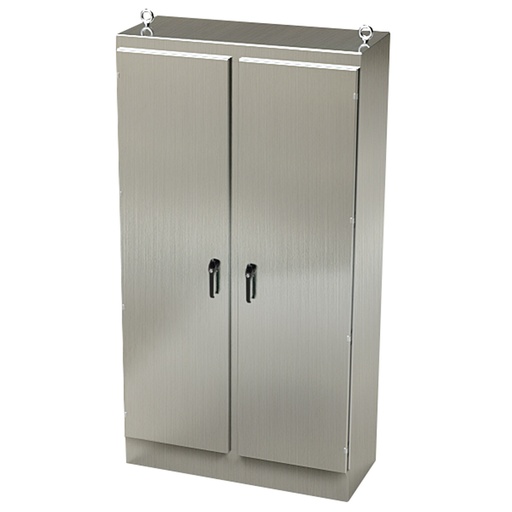 [SCE-90EL4820SSFSD] NEMA 4X Enclosure, Free Standing, 90" H x 48" W x 20" D, 304 Stainless Steel