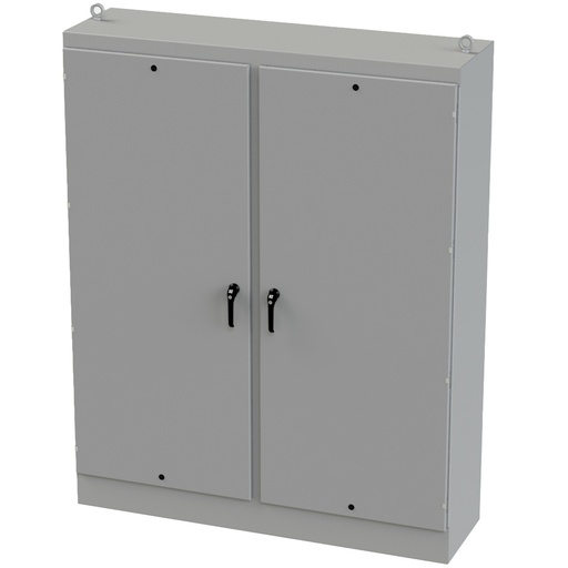 [SCE-90EL7220FSD] NEMA 12 Enclosure, Free Standing, 90" H x 72" W x 20" D, Carbon Steel, Powder Coat gray