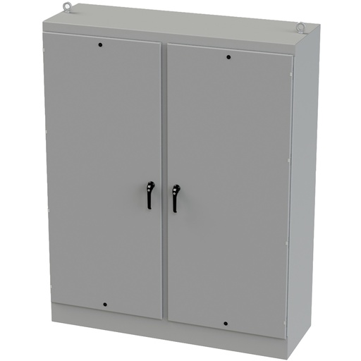 [SCE-90EL7224FSD] NEMA 12 Enclosure, Free Standing, 90" H x 72" W x 24" D, Carbon Steel, Powder Coat gray