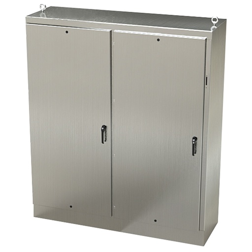 [SCE-90XM7824SS] NEMA 4X Disconnect Enclosure, Free Standing, 90" H x 78" W x 24" D, 304 Stainless Steel