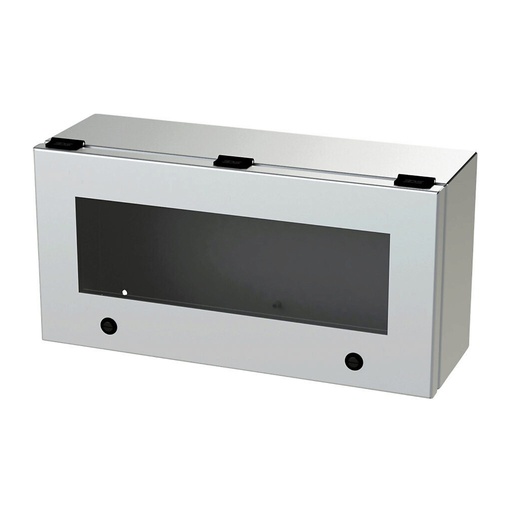 [SCE-L9186ELJWSS] NEMA 4X Stainless Steel Trough Enclosure WIth Viewing Window, 9x18x6