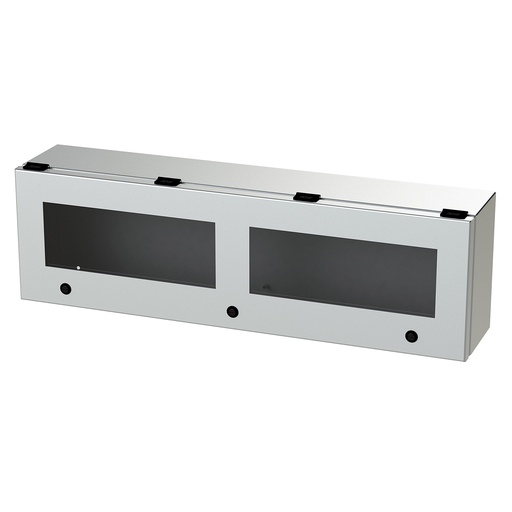 [SCE-L9306ELJWSS] NEMA 4X Stainless Steel Trough Enclosure WIth Viewing Window, 9x30x6