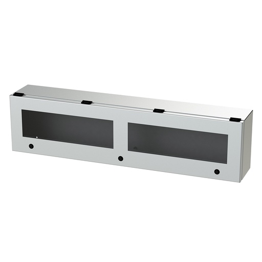 [SCE-L9366ELJWSS] NEMA 4X Stainless Steel Trough Enclosure WIth Viewing Window, 9x36x6