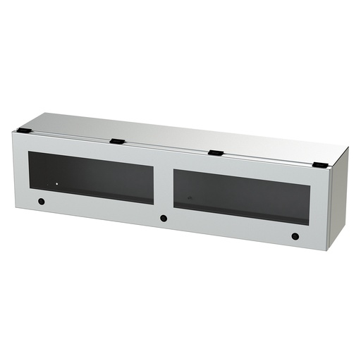 [SCE-L9368ELJWSS] NEMA 4X Stainless Steel Trough Enclosure WIth Viewing Window, 9x36x8