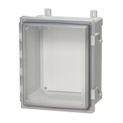 [AR10106CHLT] Poly Enclosure, Clear Hinged Cover, Quick Latch,10x10x6 Inch