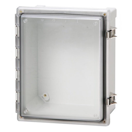 [AR10106CHSSLT] Poly Enclosure, Clear Hinged Cover, S. S. Latch, 10x10x6 Inch