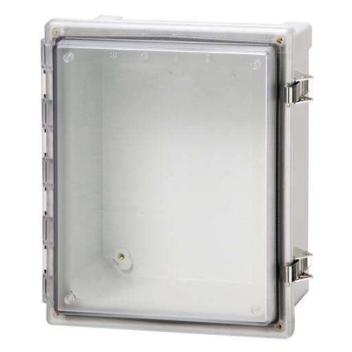 [AR1084CHSSLT] Poly Enclosure, Clear Hinged Cover, S. S. Latch, 10x8x4 Inch, AR1084CHSSLT