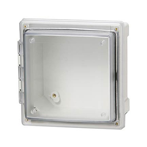 [AR664CHSCT] Poly Enclosure, Clear Hinged Cover, NEMA 4X, 6x6x4 Inch, AR664CHSCT