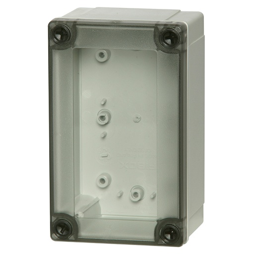 [ULPC100-100HT] Plastic Enclosure Box, NEMA 4X, Smoked Clear Cover, 5x3x4 Inch