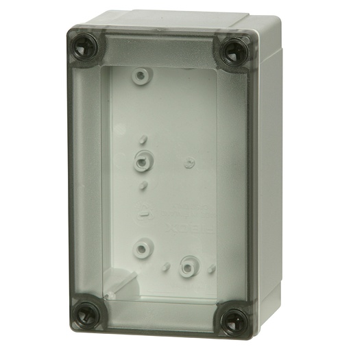 [ULPC100-60HT] Plastic Enclosure Box, NEMA 4X, Smoked Clear Cover, 5x3x2.5 Inch