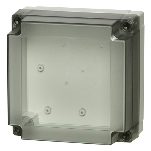 [ULPC125-100LT] Plastic Enclosure Box, NEMA 4X, Smoked Clear Cover, 5x5x4 Inch