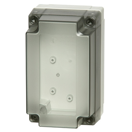 [ULPC150-100HT] Plastic Enclosure Box, NEMA 4X, Smoked Clear Cover, 7x5x4 Inch