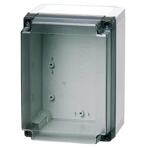 [ULPC150-150XHT] Plastic Enclosure Box, NEMA 4X, Smoked Clear Cover, 7x5x6 Inch