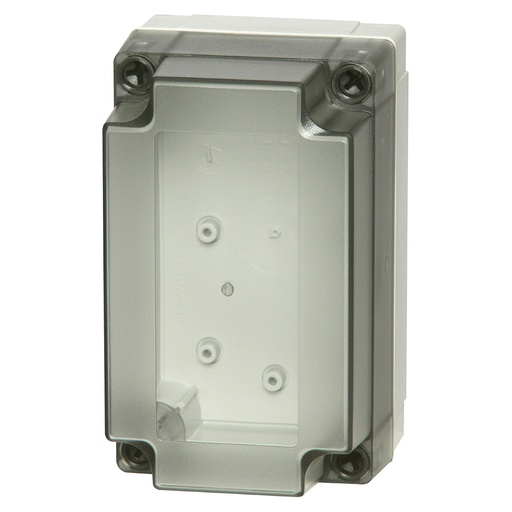 [ULPC150-75HT] Plastic Enclosure Box, NEMA 4X, Smoked Clear Cover, 7x5x3 Inch