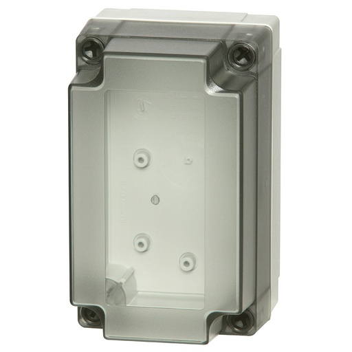 [ULPC200-63HT] Plastic Enclosure Box, NEMA 4X, Smoked Clear Cover, 10x7x2.5 Inch