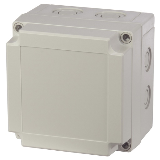 [ULPCM125-75G] 5 x 5 x 3 Plastic Enclosure With Knockouts, NEMA 4X, Gray Cover