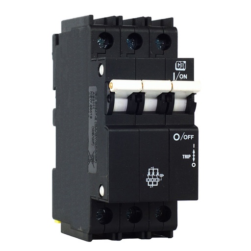 [QL313DMKM02] 2 Amp DIN Rail Circuit Breaker, 240V AC, 3 Pole, Only 39 mm Wide, UL489 Listed