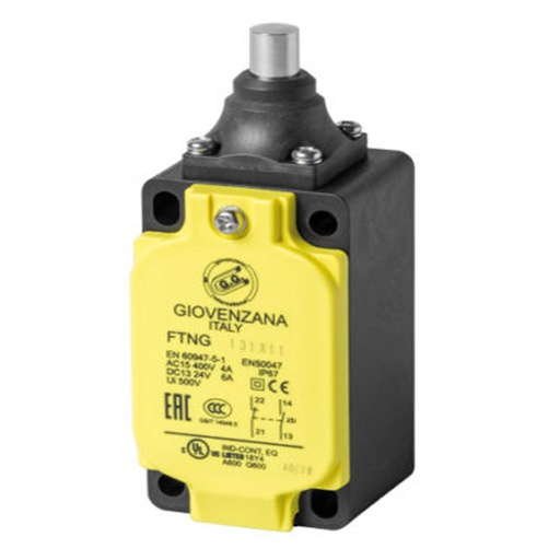 [FTNG131-X11] Industrial Mechanical Plunger Limit Switch, Slow Break, 1 NC 1 NO, M20 Cable Entry Fitting