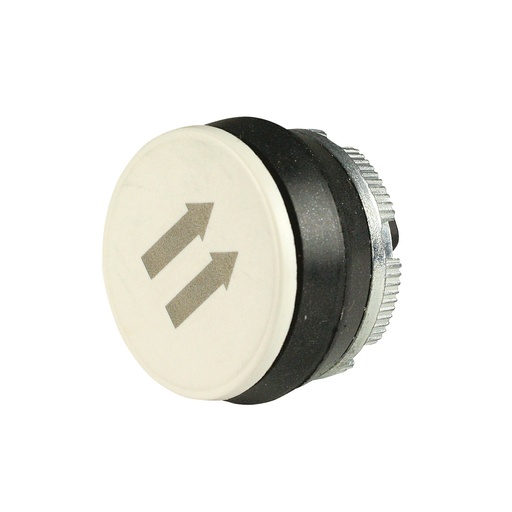 [PL005013] 22mm White Push Button with Gray 2-Speed Clockwise (Forward Rotation) Arrows Symbol | Compatible with P02, P03, PL, PLB & TLP Series Pendant Stations