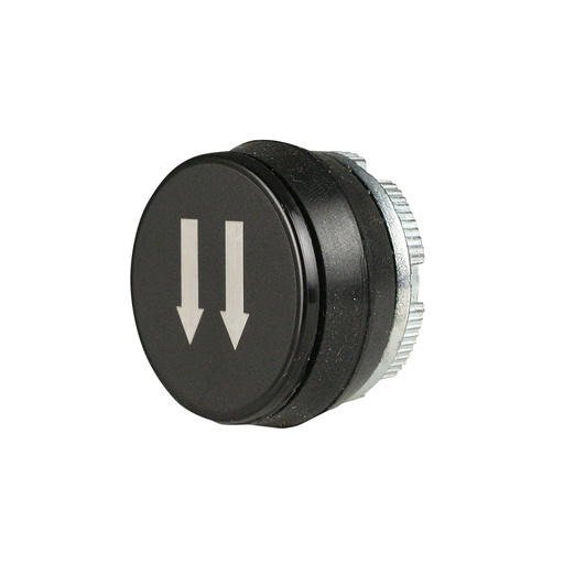 [PL005020] 2-Speed DOWN Arrow Push Button, Black With White Arrows