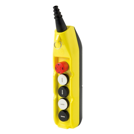 [PL05-E] ASI PL05-E Industrial Crane Pendant Station | 5 Button + E-Stop, 16A Rated, IP65/NEMA4X, Shock Proof