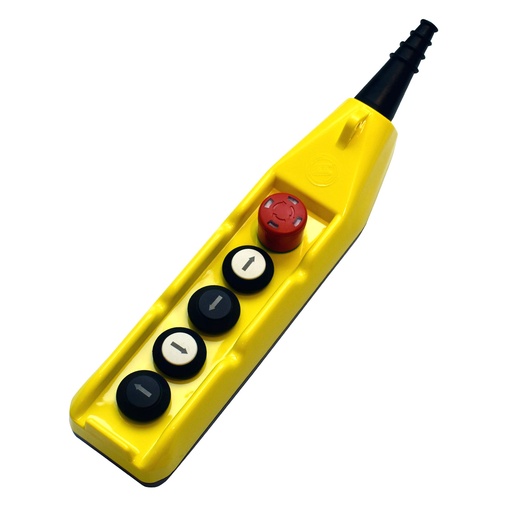 [PLN05] 5 Button Pendant Control Station, Single Row, E Stop, 4 Direction, 1NC/4NO Contacts