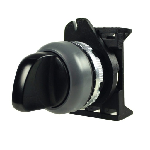 [PSMB8D1GL] 2 Position Maintained Selector Switch, 45 Degree Turn To Right, 22mm Selector Switch, Black