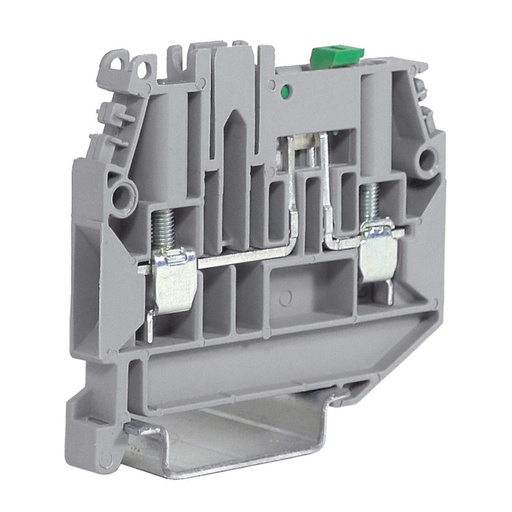 [CBS02GR] DIN Rail Knife Disconnect Terminal Block, Green Lever, 20-12AWG, 5.5mm