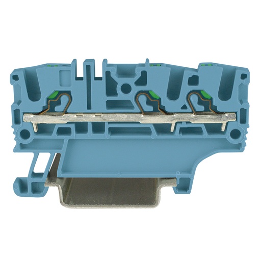 [EFC210BL] Terminal Block, Push-In, 3-Wire, 5.2mm Wide, 20A, 600V, 24-12AWG, Blue, Hazardous Location