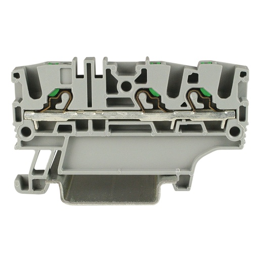 [EFC210GR] Terminal Block, Push-In, 3-Wire, 5.2mm Wide, 20A, 600V, 24-12AWG, Grey, Hazardous Location