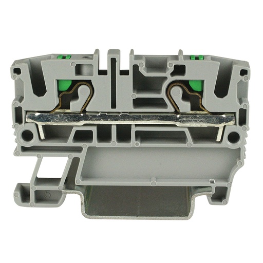 [EFC400GR] 2 Wire Push-In Terminal Block, DIN Rail Mount, 6.2mm, UL 30A, 600V, 24-10 AWG, Gray Housing  