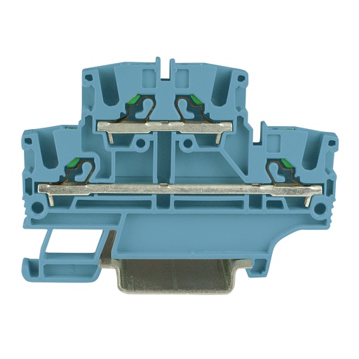 [EFD200BL] Hazardous Location 2 level Push-In Terminal Block, DIN Rail Mount, Ex Rated, 5.2mm, UL 24-12 AWG, 20A, 600V, 