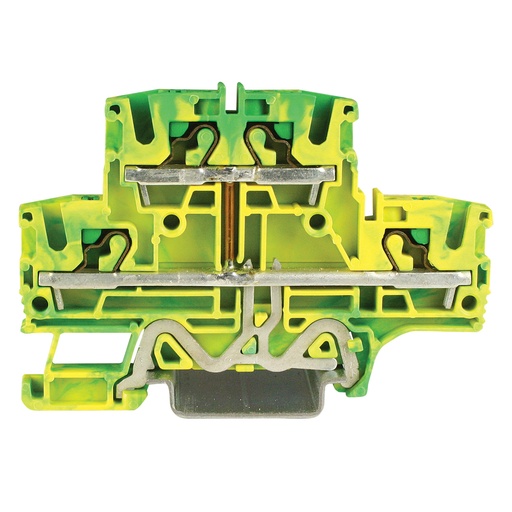 [EFDE400] 2 Level Push-In Ground Terminal Block, 24-10 AWG, UL