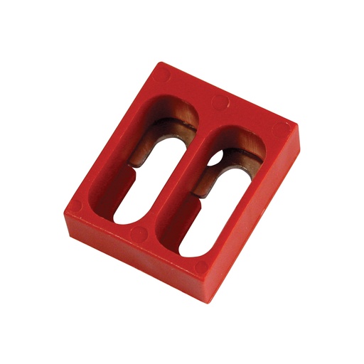 [HB203] Short Circuit Jumper, 2-position for HB200GR terminal block, Red