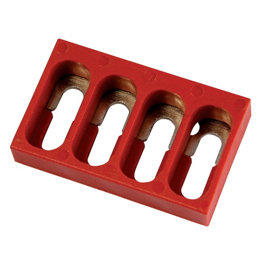 [HB204] Short Circuit Jumper, 4-position for HB200GR terminal block, Red