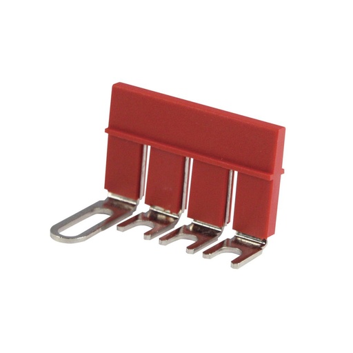 [SB204] Short Circuit Jumper, 4-position for use with SCB.6 sliding link terminal blocks, Red