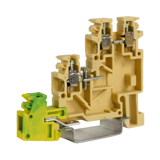 [TL400] 3 Level Actuator Terminal Block, DIN Rail Mount, Ground, Power, Beige