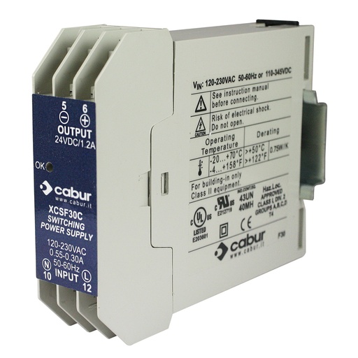 [XCSF30C] 24 Vdc, 28W Compact Power Supply, 1.2A, 120-230Vac