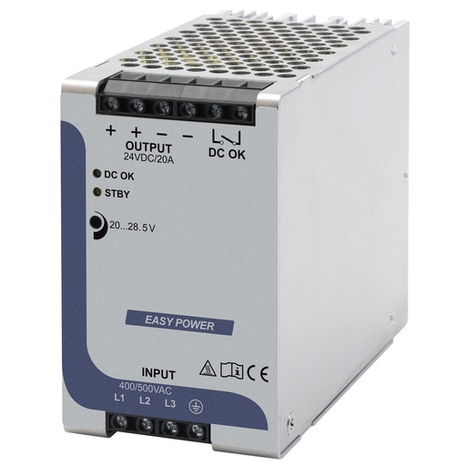 [XCSL1480W048VAA] 48V Economy DIN Rail Power Supply, 48Vdc, 10 Amp Output, 480W, 120V AC Input,