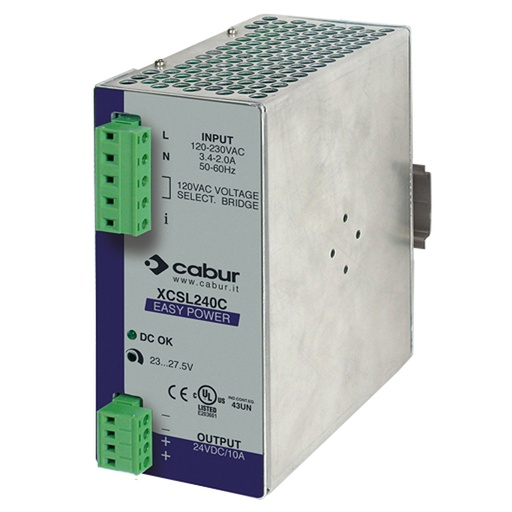 [XCSL240C] DIN Rail Power Supply 24Vdc 10A, 240W input, 