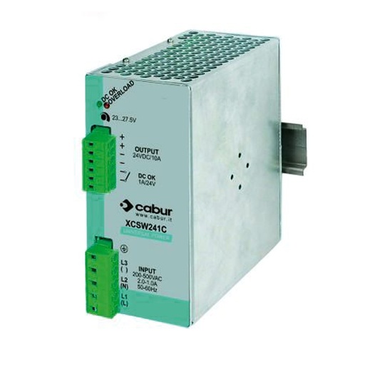 [XCSW241DP] DIN Rail Power Supply, 48Vdc, 5A Output, 187-550Vac Input, 