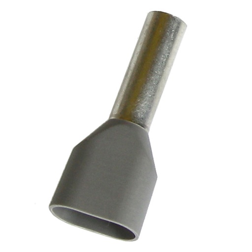 [2809850] 12 AWG Double Wire Entry Wire Ferrule, Gray