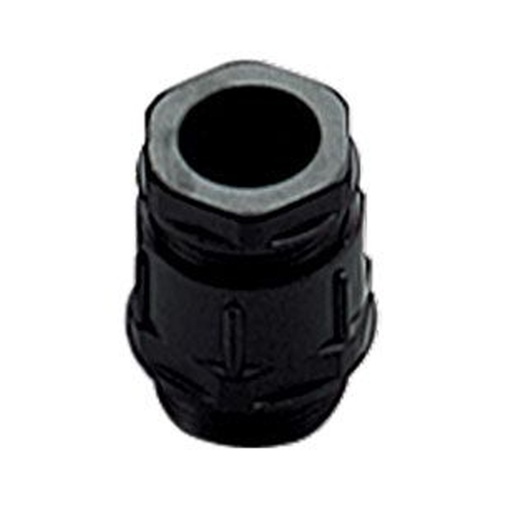 [3001504] PG7 Cable Gland With Extended Mounting Threads, Plastic Body, Black PG7 Cable Gland, 3.5-7mm Clamping Range, Waterproof, IP68 Rated