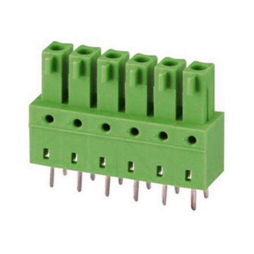 [ASIWJ15EDGB-3.81-14P] 3.81 mm Pitch Printed Circuit Board (PCB) Terminal Block Vertical Header, 14 Position