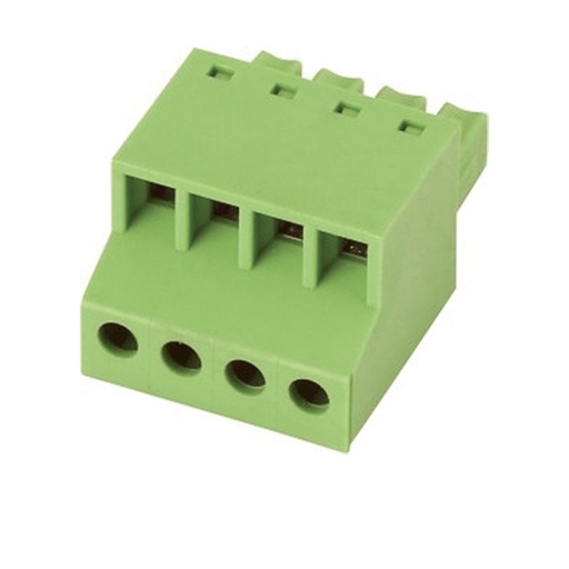 [ASIWJ15EDGKC-3.81-10P] 3.81 mm Pitch Printed Circuit Board (PCB) Terminal Block Plug, Front Wire Entry, 28-16AWG Screw Clamp, 10 Position