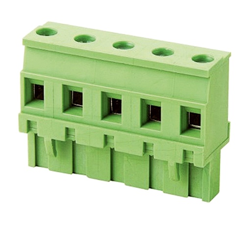 [ASIWJ2EDGKA-7.5-10P] 7.5 mm Pitch Printed Circuit Board (PCB) Terminal Block Plug, Screw Clamp, 10 Position